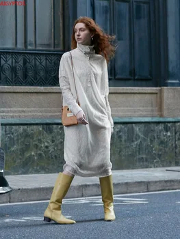 AIGYPTOS Original designer women's wear 2020 spring and autumn new lace high neck simple and elegant mid-length dress
AIGYPTOS Original designer women's wear 2020 spring and autumn new lace high neck simple and elegant mid-length dress