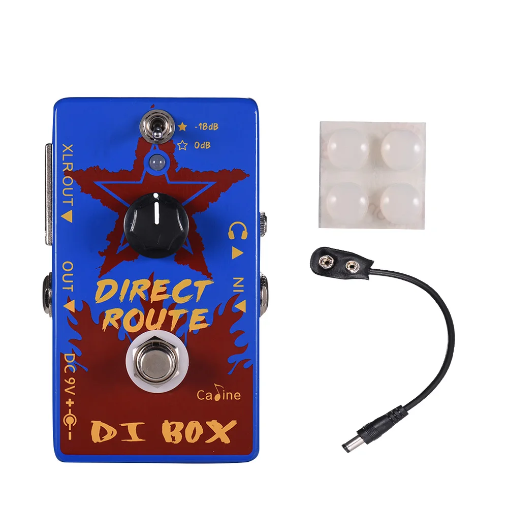 

Caline CP-64 Direct Route Blue DI Box Electric Guitar Effects Pedals Headphone DI Amp Portable Acoustic Guitar Pedal