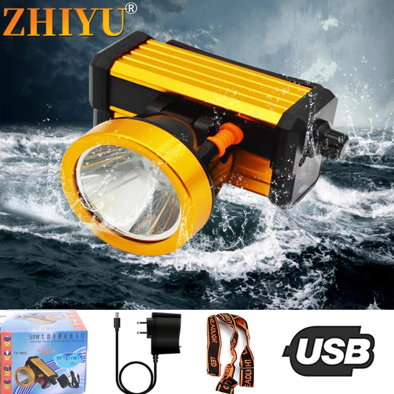 USB Rechargeable Powerful Led Headlamp 50W Portable Night Fishing Head-Mounted Outdoor Waterproof Light Built-in 18650 Battery
USB Rechargeable Powerful Led Headlamp 50W Portable Night Fishing Head-Mounted Outdoor Waterproof Light Built-in 18650 Battery