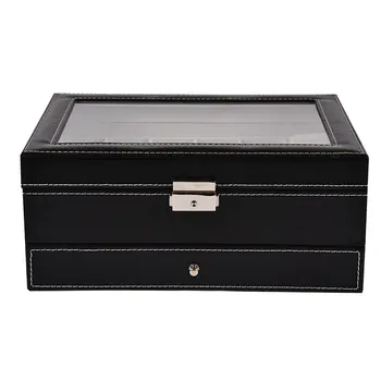 20 Grids Slots Double Layers Watch Box PU Leather Jewelry Display Storage Case Watches Container Organizer Box High Quality
20 Grids Slots Double Layers Watch Box PU Leather Jewelry Display Storage Case Watches Container Organizer Box High Quality