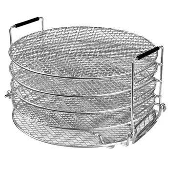 Dehydrator Rack 5-tier Stackable Stainless Steel Food Drying Stand For Air Fryer Pressure Cooker Kichen Accessories
Dehydrator Rack 5-tier Stackable Stainless Steel Food Drying Stand For Air Fryer Pressure Cooker Kichen Accessories