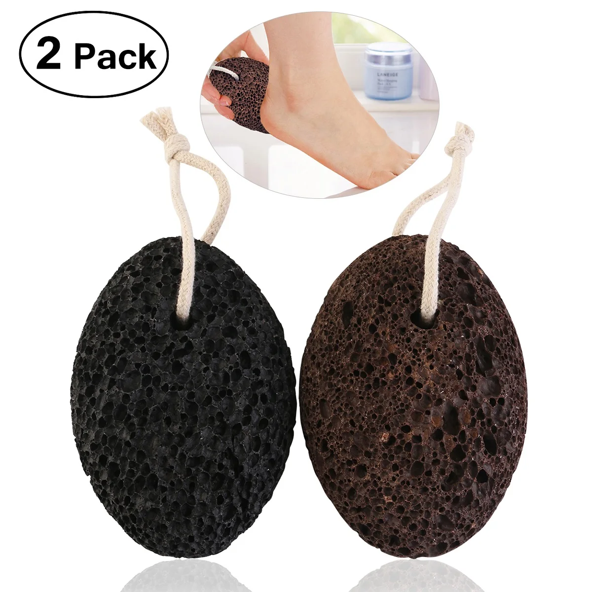 PIXNOR 2pcs Earth Lava Pumice Stone Whitening Stone Rub Foot Stone Callus Dead Skin Remover Foot Care Scrubber for Massage SPA 
PIXNOR 2pcs Earth Lava Pumice Stone Whitening Stone Rub Foot Stone Callus Dead Skin Remover Foot Care Scrubber for Massage SPA