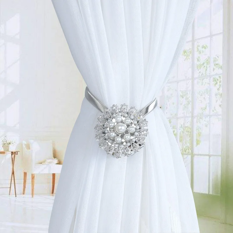 Curtain Buckle Clips Magnet Curtain Holder Luxurious Pearl Design Tieback Window Screen Curtain Clip
Curtain Buckle Clips Magnet Curtain Holder Luxurious Pearl Design Tieback Window Screen Curtain Clip