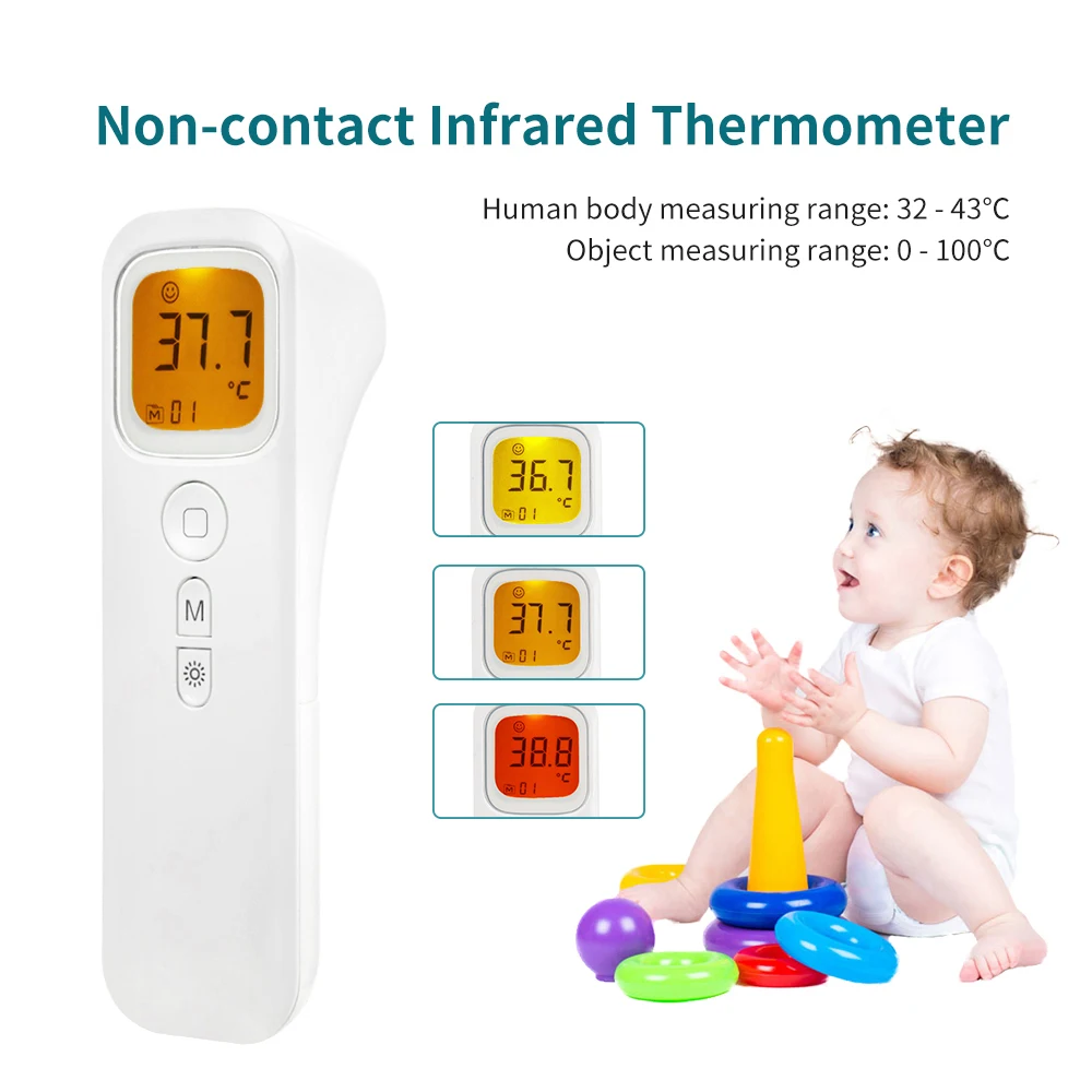 IN STOCK Baby Digital Thermometer Forehead Ear Non-Contact Body Termometro Infrared LCD Adult Body Fever IR Children Termometer
IN STOCK Baby Digital Thermometer Forehead Ear Non-Contact Body Termometro Infrared LCD Adult Body Fever IR Children Termometer