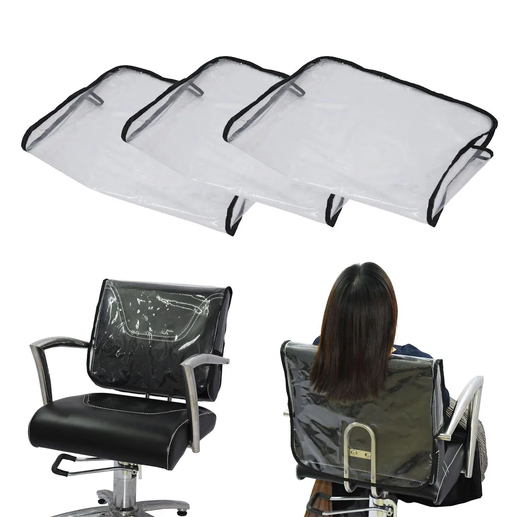 3pcs Plastic Cover For Back Of Chair In Hairdressing Hair Salons