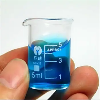 New 5Pcs Capacity 5ml Low Form Beaker Chemistry Laboratory Borosilicate Glass Transparent Beaker Flask Thickened with Spout
New 5Pcs Capacity 5ml Low Form Beaker Chemistry Laboratory Borosilicate Glass Transparent Beaker Flask Thickened with Spout