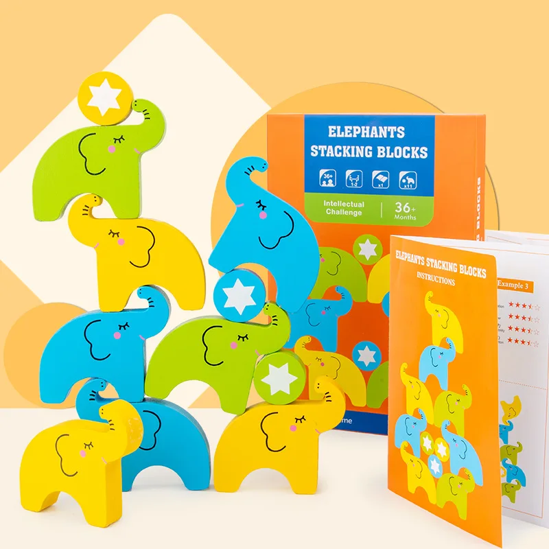 Elephant Balance Building Block Toy Science Experiment Toys Early Educational Children Exercise Balance Wooden Toy
Elephant Balance Building Block Toy Science Experiment Toys Early Educational Children Exercise Balance Wooden Toy
