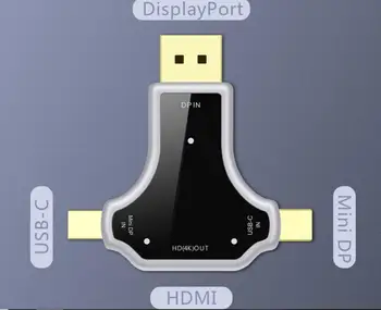 3 In 1 Multi-Function Converter Supports 4K Usb3.1 Type C+Dp+Mini Dp To Hdmi Signal Output Usb-C Cable Adapter For Macbook(1.8
3 In 1 Multi-Function Converter Supports 4K Usb3.1 Type C+Dp+Mini Dp To Hdmi Signal Output Usb-C Cable Adapter For Macbook(1.8