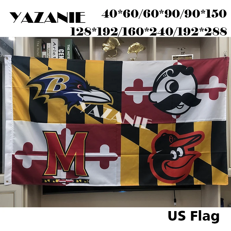 Фото Флаги и баннеры из полиэстера язани США все звезды Мэрилендский флаг