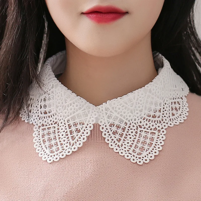 Korean Style Lace fake collar Women T Shirt Fashion Autumn Winter Doll Collar Vintage Elegant Women Fake Half Shirt Detachable
Korean Style Lace fake collar Women T Shirt Fashion Autumn Winter Doll Collar Vintage Elegant Women Fake Half Shirt Detachable