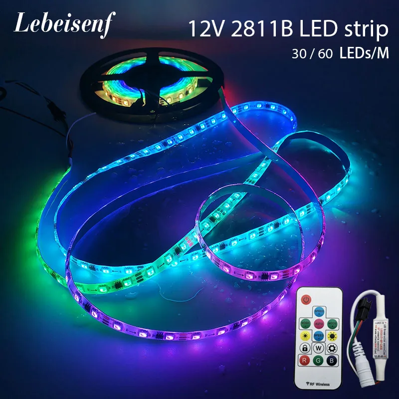 WS2811 RGB Led strip light 5050 SMD addressable 30 60 LEDs external 1 IC control 3 Leds DC12V Led lights with pixel controller
WS2811 RGB Led strip light 5050 SMD addressable 30 60 LEDs external 1 IC control 3 Leds DC12V Led lights with pixel controller
