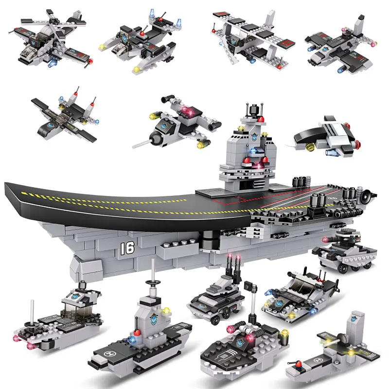 LiaoNing Aircraft carrier Battle group model Building Blocks Military Ship Chariot Fighter set Bricks Toys For Kids
LiaoNing Aircraft carrier Battle group model Building Blocks Military Ship Chariot Fighter set Bricks Toys For Kids