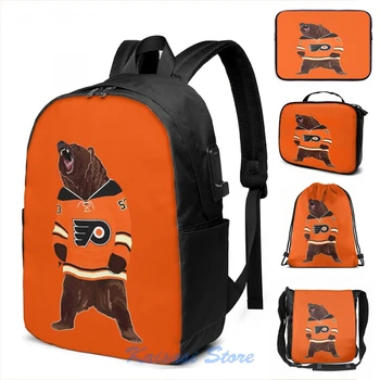 Funny Graphic print Flyers Ghost Bear USB Charge Backpack men School bags Women bag Travel laptop bag
Funny Graphic print Flyers Ghost Bear USB Charge Backpack men School bags Women bag Travel laptop bag
