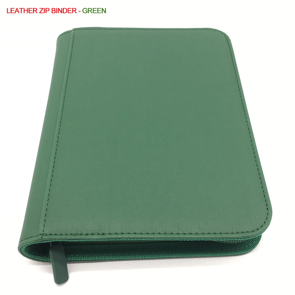 Leather Carrying Case Zip Card Binder Pokemon Album - Trading Card Album Folder Side Loading Yugioh Card Binder - Green
Leather Carrying Case Zip Card Binder Pokemon Album - Trading Card Album Folder Side Loading Yugioh Card Binder - Green