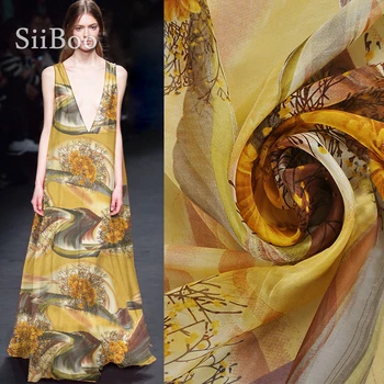 French elegant chrysanthemum floral printed breathable 100% natural silk chiffon fabric for spring summer dress tissu SP5965
French elegant chrysanthemum floral printed breathable 100% natural silk chiffon fabric for spring summer dress tissu SP5965