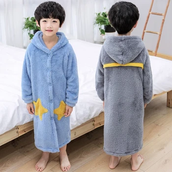 2020 Winter Sleepwear Hooded Boys Robe Flannel Warm Bathgowns for Boys Star Bathrobes for 8 To 12 Years Kids Pajamas Velvet
2020 Winter Sleepwear Hooded Boys Robe Flannel Warm Bathgowns for Boys Star Bathrobes for 8 To 12 Years Kids Pajamas Velvet