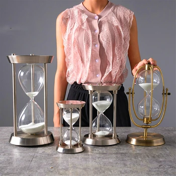 Retro Modern Type Metal Swivel/Fixed Sand Glass Sand Timer Clock Hourglass Arts And Crafts Study Bedroom Office Desk Room Decor
Retro Modern Type Metal Swivel/Fixed Sand Glass Sand Timer Clock Hourglass Arts And Crafts Study Bedroom Office Desk Room Decor