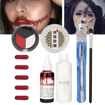 Professional Halloween Party Stage Special Effects Wound Scars Makeup Tool Kit Set Accessory Face Makeup Beauty Cosmetics Set 
Professional Halloween Party Stage Special Effects Wound Scars Makeup Tool Kit Set Accessory Face Makeup Beauty Cosmetics Set
