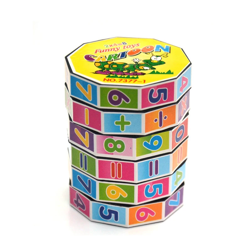 

Cylindrical plastic cube digital arithmetic matching toy children cartoon digital cube puzzle toy