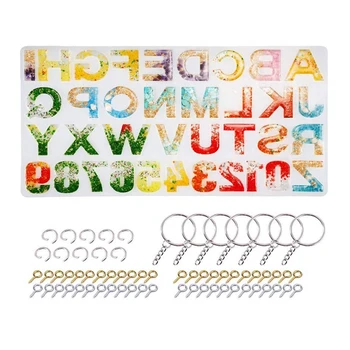 Resin Silicone Molds, Alphabet Casting Molds and Tools Set Letter & Number Epoxy Resin Molds for Epoxy Resin Crafts, DIY Keychai 
Resin Silicone Molds, Alphabet Casting Molds and Tools Set Letter & Number Epoxy Resin Molds for Epoxy Resin Crafts, DIY Keychai