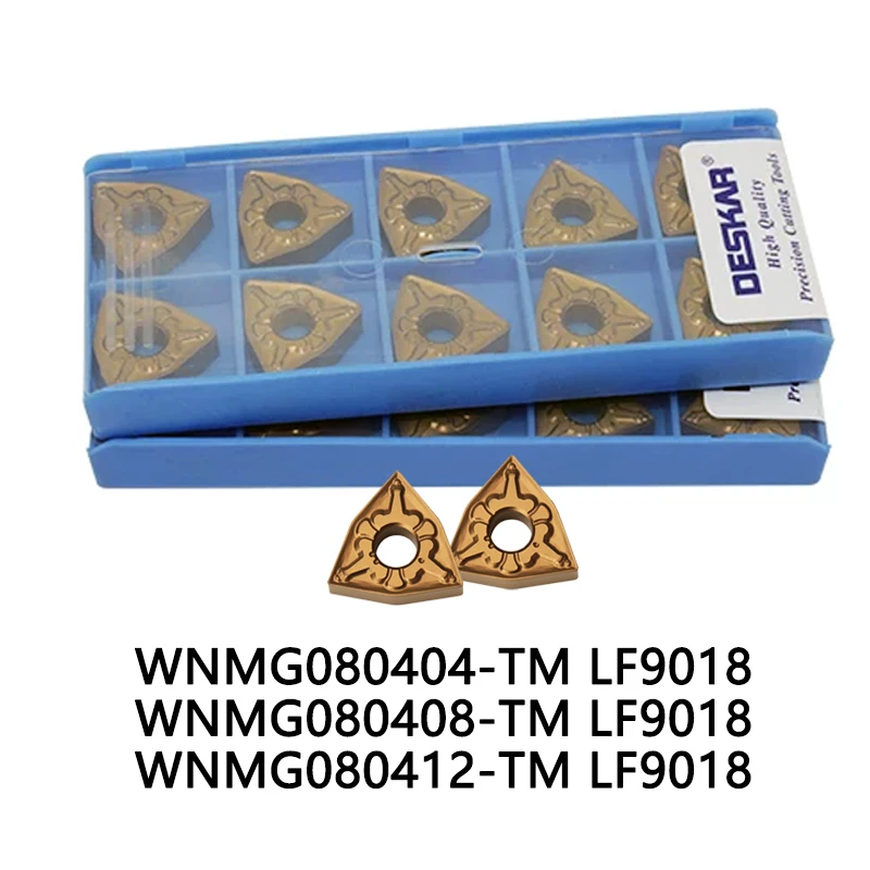 10PCS WNMG080404 WNMG080408 WNMG080412 TM LF9018 DESKAR Lathe Turning Tools CNC blade lathe cutter machining steel parts
10PCS WNMG080404 WNMG080408 WNMG080412 TM LF9018 DESKAR Lathe Turning Tools CNC blade lathe cutter machining steel parts