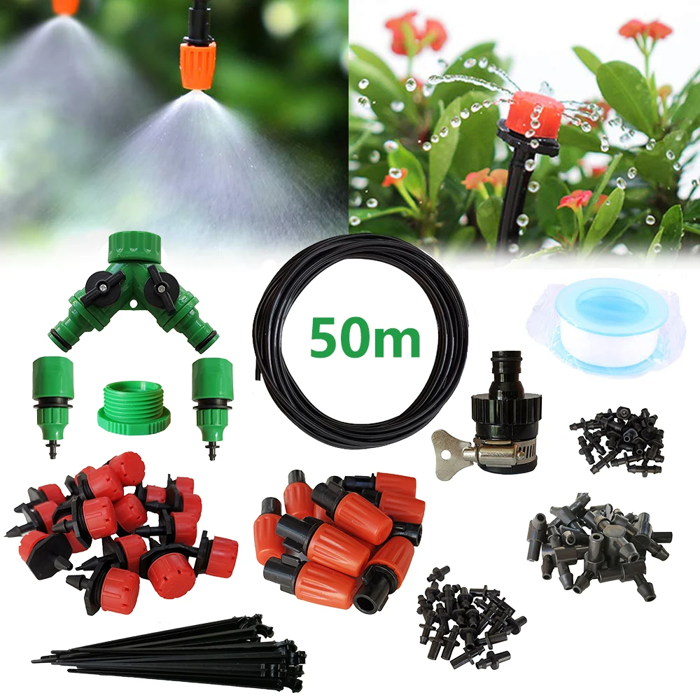Drip Irrigation Kit,Patio Plant Watering Kit Garden Mist Cooling Irrigation System Automatic Micro Flow Drip Watering System
Drip Irrigation Kit,Patio Plant Watering Kit Garden Mist Cooling Irrigation System Automatic Micro Flow Drip Watering System