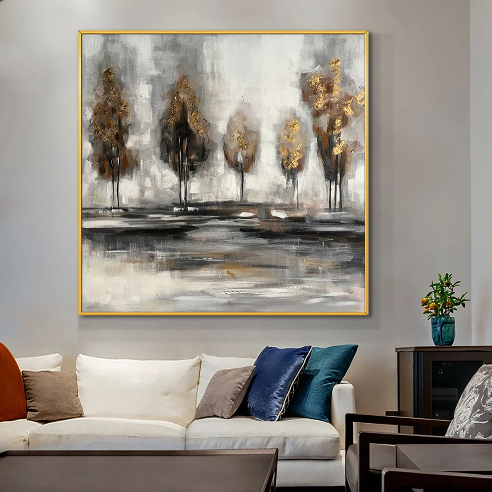 Abstract Trees By The River 100% Hand Painted Oil Painting On Canvas Large Size Abstract Wall Art For Modern Home Decoration
Abstract Trees By The River 100% Hand Painted Oil Painting On Canvas Large Size Abstract Wall Art For Modern Home Decoration