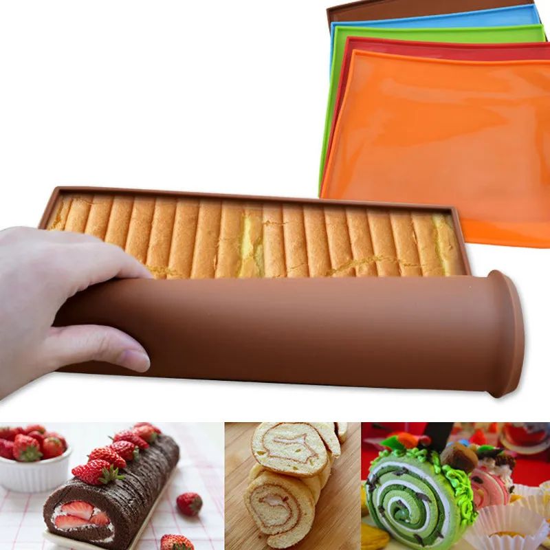 Colorful Swiss Roll Mat Silicone Nonstick Cake Roll Mat Baking Pastry Tools Baking Rug Mat Cake Mold Pad Kitchen Baking Tools. 
Colorful Swiss Roll Mat Silicone Nonstick Cake Roll Mat Baking Pastry Tools Baking Rug Mat Cake Mold Pad Kitchen Baking Tools.