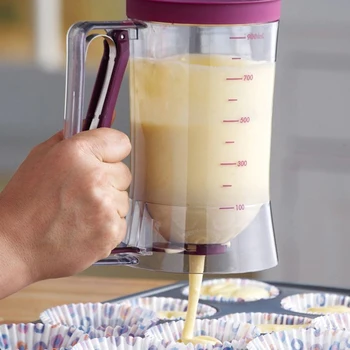 900ml Cake Dough Dispenser With Measuring Label Baking Cake Pancake Biscuit Cake Muffin Waffle Baking Separator Measuring Cup
