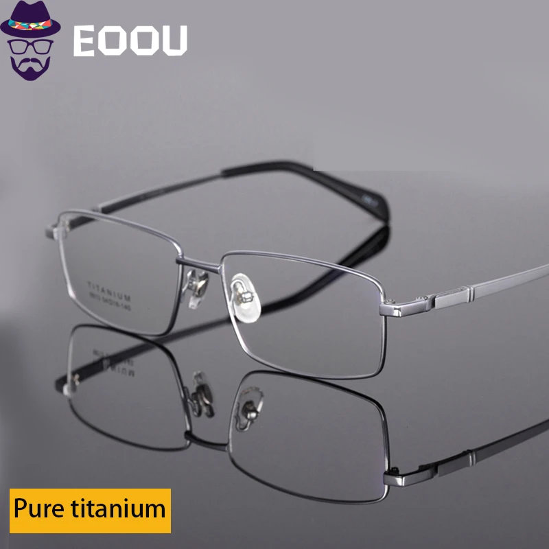2019 новый чистый титановый дизайн мужские очки оптика оправа Рецептурные Oculos Gafas