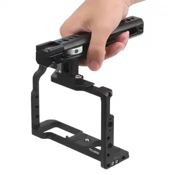 YELANGU Aluminium Alloy SLR Camera Cage Video Shooting Kit with Cold Shoe Mount 1/4in Screw Holes for Fuji XT2/XT3 SLR Cameras
YELANGU Aluminium Alloy SLR Camera Cage Video Shooting Kit with Cold Shoe Mount 1/4in Screw Holes for Fuji XT2/XT3 SLR Cameras