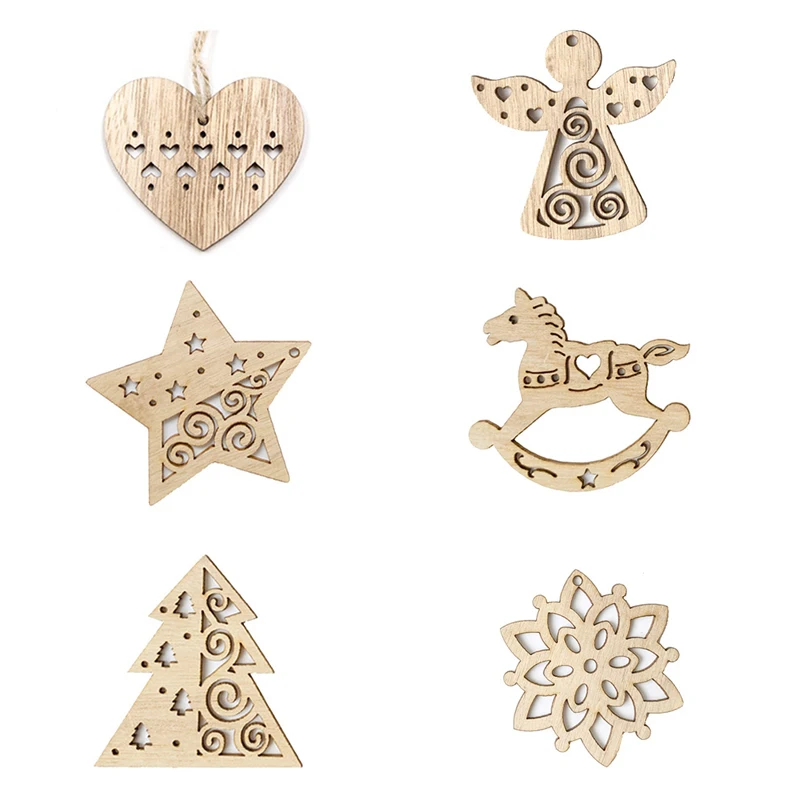 6PCS European Hollow Christmas Snowflakes Wooden Pendants Ornaments for Xmas Tree Ornament Christmas Party Decorations Kids Gift
6PCS European Hollow Christmas Snowflakes Wooden Pendants Ornaments for Xmas Tree Ornament Christmas Party Decorations Kids Gift