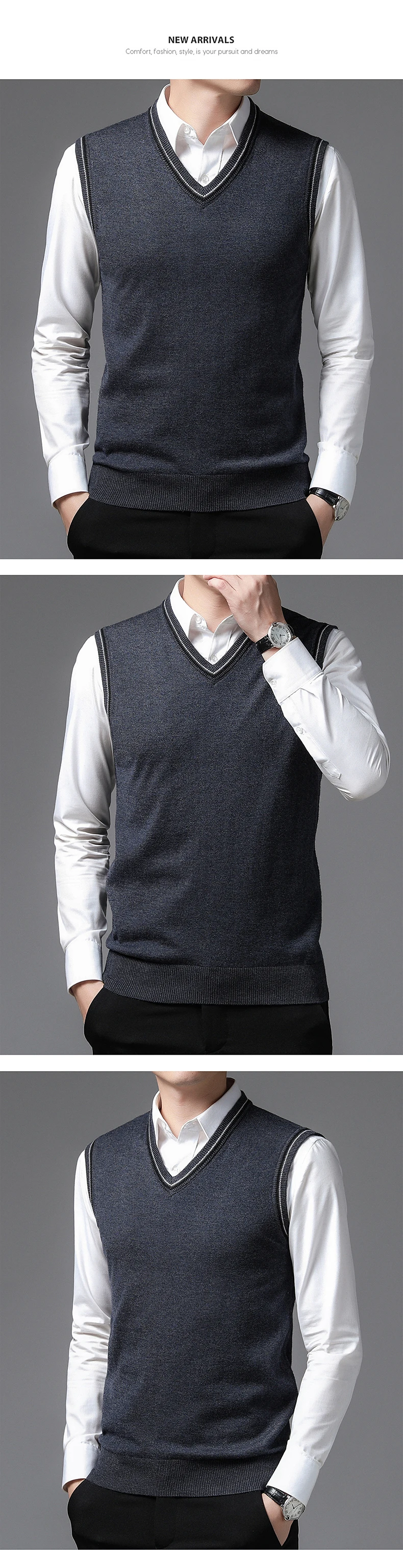 Casual Sweater Sleeveless V-Neck Casual Sweater Sleeveless V-Neck