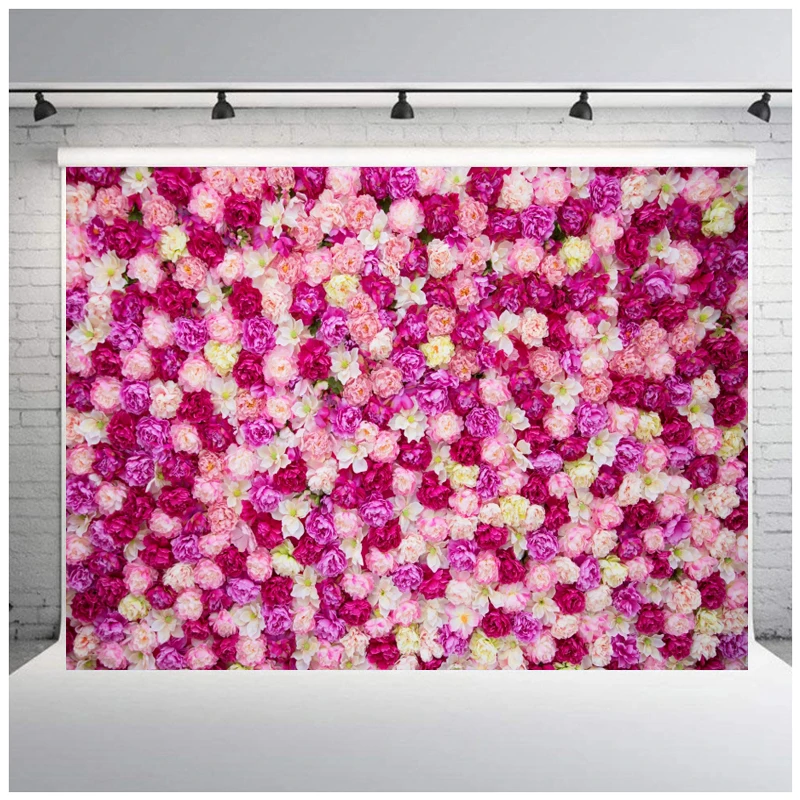 Generic DIY Flower Wall Wedding Backdrop Vinyl Backdrops For