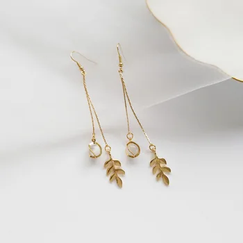 South Korea Immortal Online Celebrity Earrings Simple Fresh Leaf Earrings Elegant Cat's Eye Long Cool Trending Ear Stud H685
South Korea Immortal Online Celebrity Earrings Simple Fresh Leaf Earrings Elegant Cat's Eye Long Cool Trending Ear Stud H685