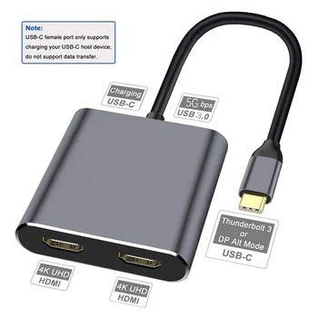 Type C To Hdmi Usb 3.0 Pd 4 In 1 Hub Display Dual Screen Usb C Hdmi Splitter Audio Video Converter 4K Hd For Macbook Samsung
Type C To Hdmi Usb 3.0 Pd 4 In 1 Hub Display Dual Screen Usb C Hdmi Splitter Audio Video Converter 4K Hd For Macbook Samsung