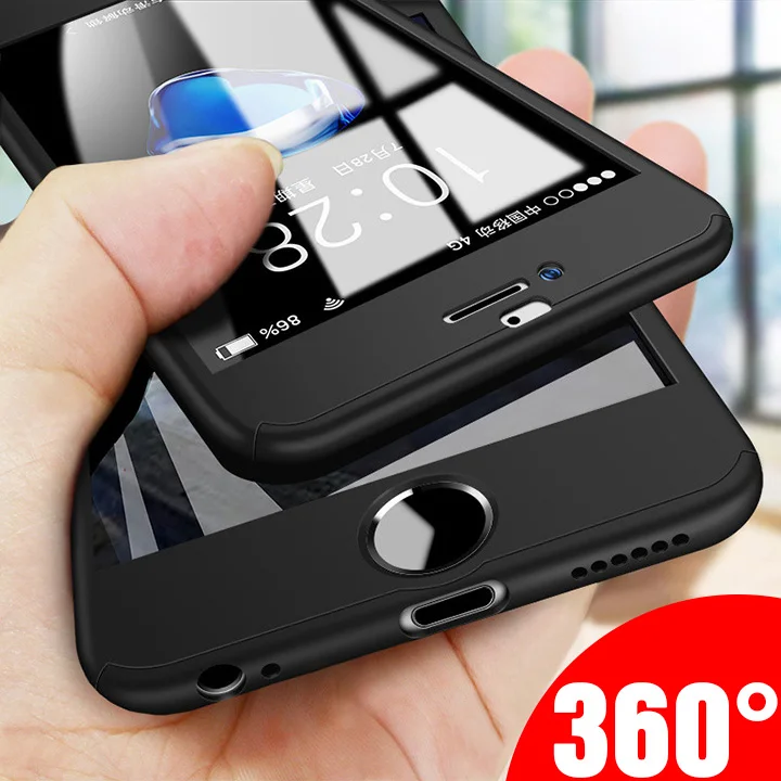 Luxury 360 Degree Phone Case On For iPhone 7 8 6 6s Plus 5 5s SE Protective Cover Case For iPhone X XR XS Max 10 Case With Glass
Luxury 360 Degree Phone Case On For iPhone 7 8 6 6s Plus 5 5s SE Protective Cover Case For iPhone X XR XS Max 10 Case With Glass
