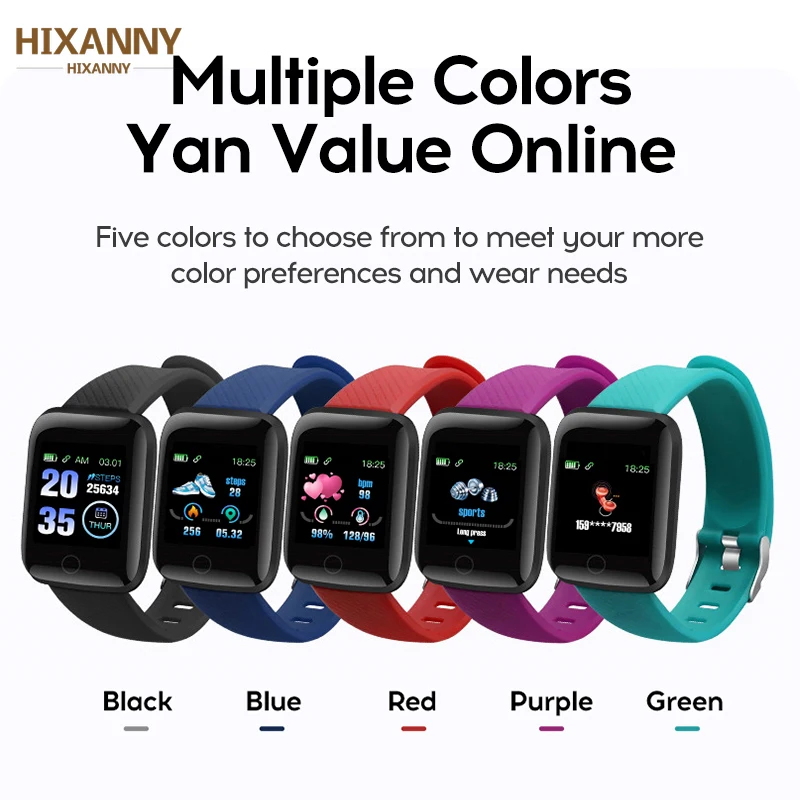 New 116 Plus Smart Watch Wristband Sports Fitness Blood Pressure Heart Rate Call Message Reminder Android Pedometer Smart Watch
New 116 Plus Smart Watch Wristband Sports Fitness Blood Pressure Heart Rate Call Message Reminder Android Pedometer Smart Watch