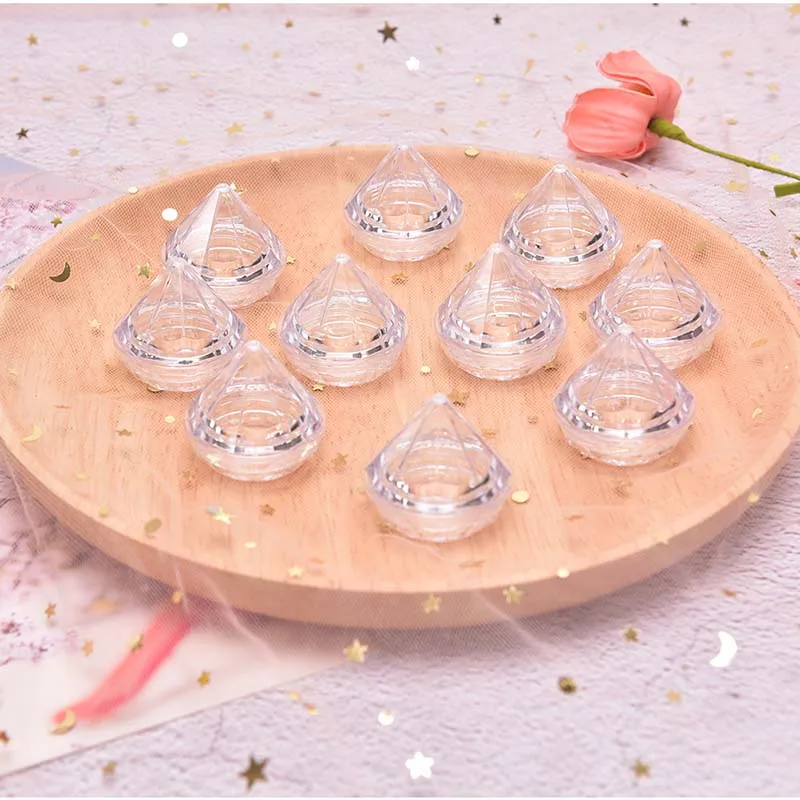 10Pcs/Set 5g Mini Cosmetic Empty Jar Pot Diamond Cream Box Eyeshadow Makeup Face Container Portable Refillable Bottles | Красота и