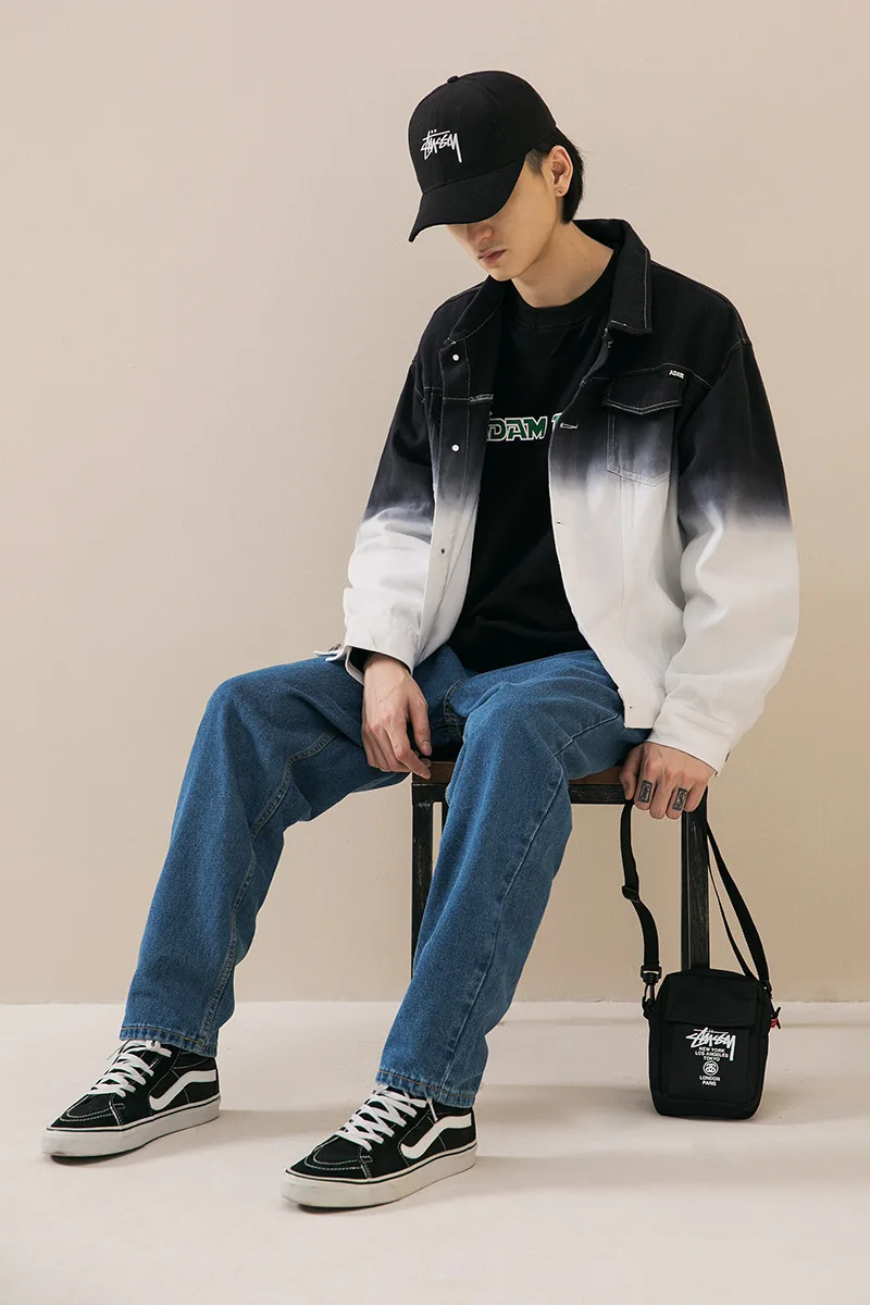 2019 Autumn New Style Japanese-style Retro Popular Brand Jacket Men's Gradient Dyed Loose-Fit Jeans Coat Men'S Wear on Clothes
2019 Autumn New Style Japanese-style Retro Popular Brand Jacket Men's Gradient Dyed Loose-Fit Jeans Coat Men'S Wear on Clothes