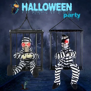 Halloween Skeleton Prisoner Ghost Horror Decoration for Haunted House Bar party Halloween Props With Light And Sound Functions
Halloween Skeleton Prisoner Ghost Horror Decoration for Haunted House Bar party Halloween Props With Light And Sound Functions