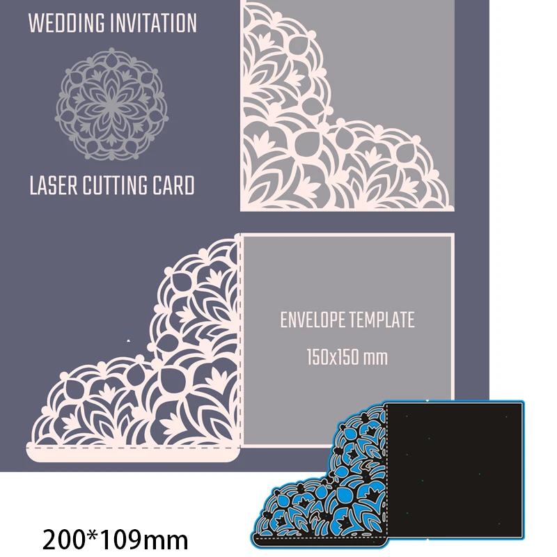 Cutting Dies Hollow Lace Greeting Card Metal and Stamps Stencil for DIY Scrapbooking Photo Album Embossing Paper Card 200*109mm
Cutting Dies Hollow Lace Greeting Card Metal and Stamps Stencil for DIY Scrapbooking Photo Album Embossing Paper Card 200*109mm