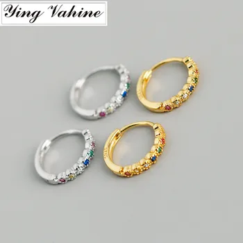 ying Vahine 100% 925 Sterling Silver Small Multicolor Zircons Hoop Earrings for Women
ying Vahine 100% 925 Sterling Silver Small Multicolor Zircons Hoop Earrings for Women
