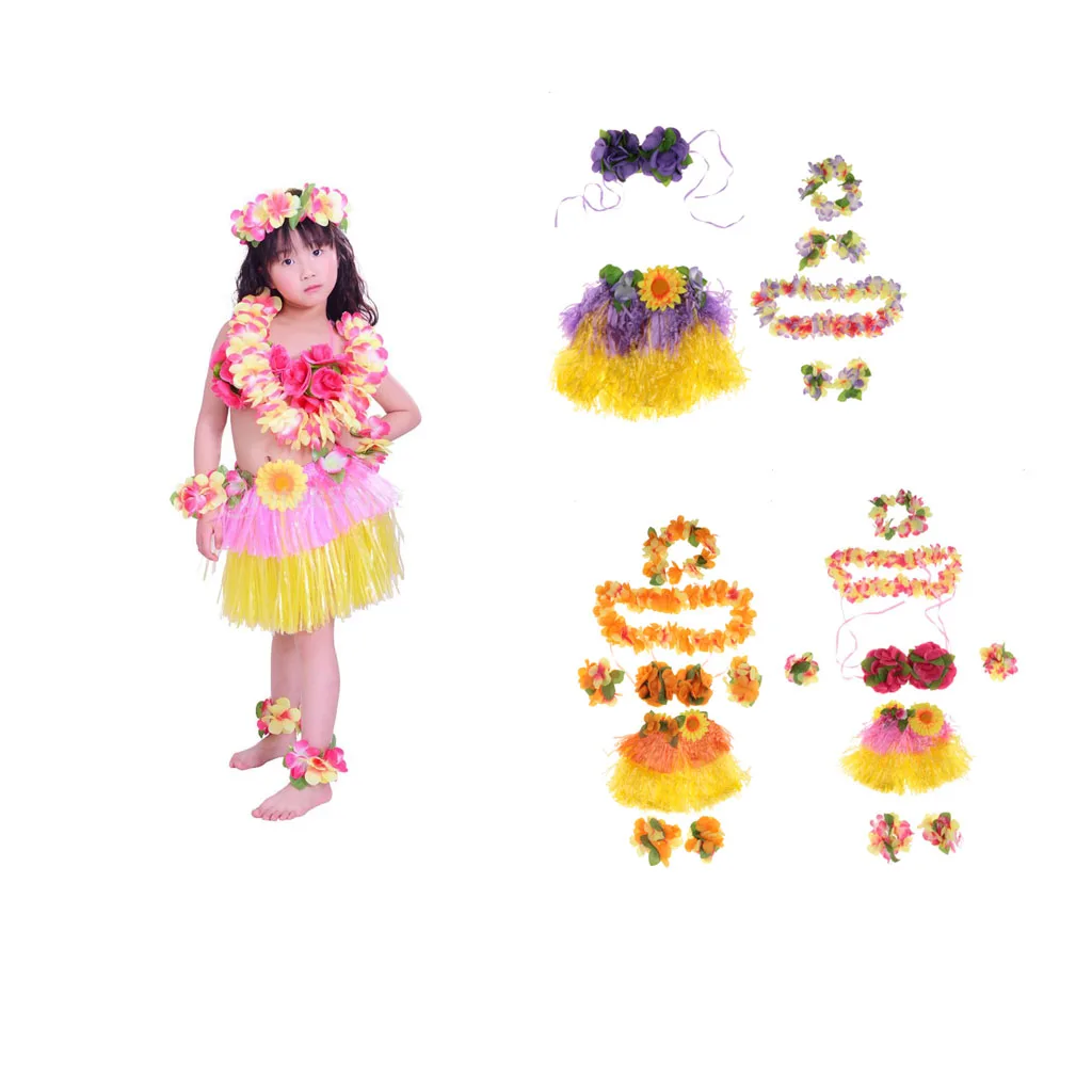 Plastic Hula Game Cheerleaders Dance Costume Grass Skirt Lei Beach Parties Plastic Hula Game Cheerleaders Dance Costume Grass Skirt Lei Beach Parties