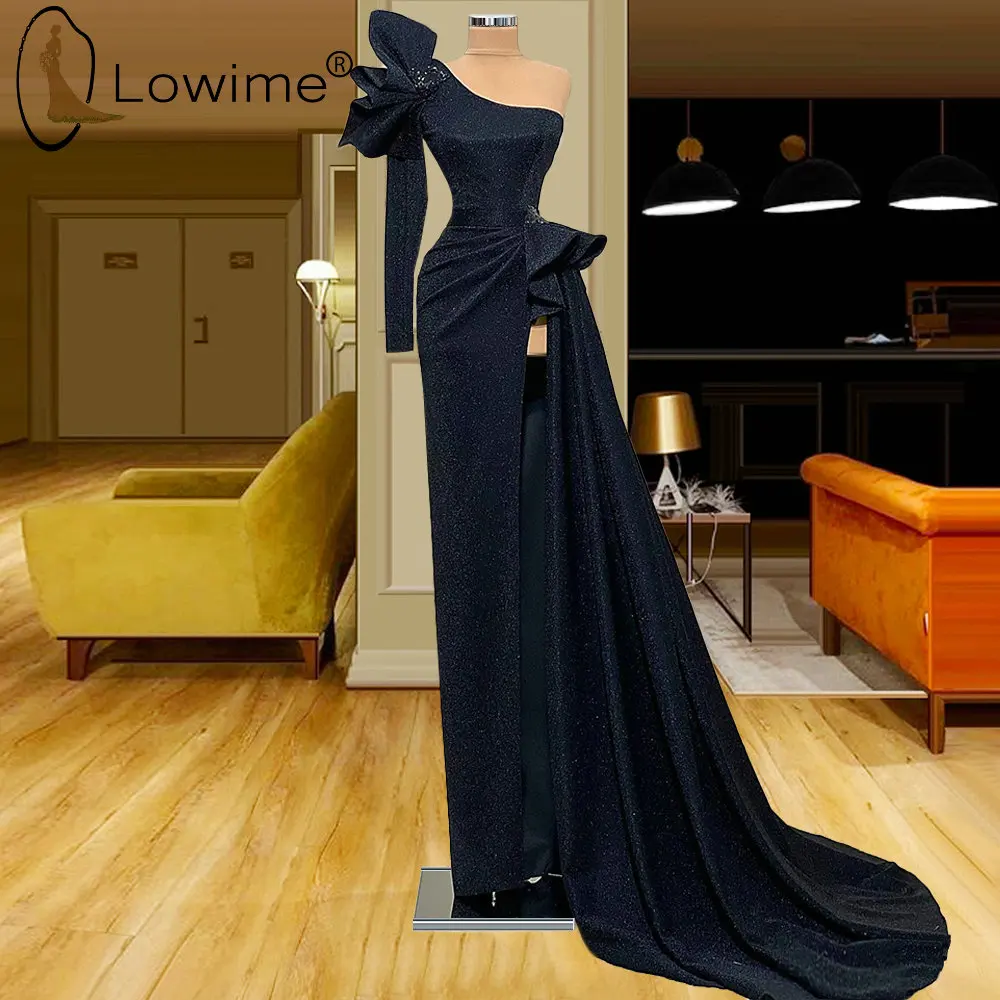 Elegant Black One Shoulder Long Straight Evening Dresses 2021 Simple High Split Party Gowns Formal Women Wear
Elegant Black One Shoulder Long Straight Evening Dresses 2021 Simple High Split Party Gowns Formal Women Wear