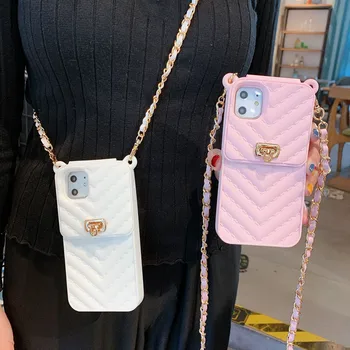 Fashion Credit Card Wallet Chain Crossbody Case For iPhone 11 Pro Max XR X XS Max 7 6 6S 8 Plus Soft Silicon Lanyard Back Cover
Fashion Credit Card Wallet Chain Crossbody Case For iPhone 11 Pro Max XR X XS Max 7 6 6S 8 Plus Soft Silicon Lanyard Back Cover