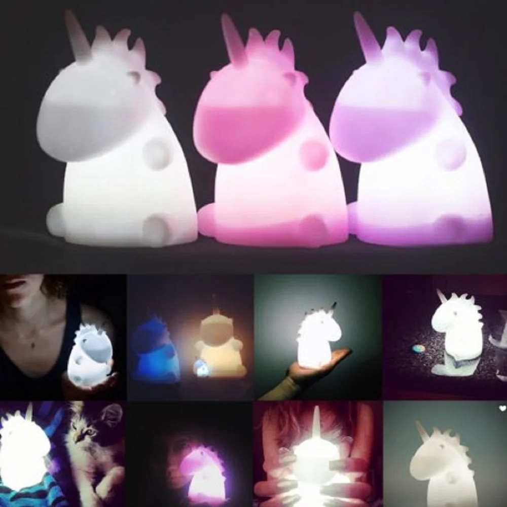 Unicorn Night Light Creative LED Night Lamp Mood Light Cartoon Eyeshield Lamp LED Light and Toy Intelligence Development
Unicorn Night Light Creative LED Night Lamp Mood Light Cartoon Eyeshield Lamp LED Light and Toy Intelligence Development