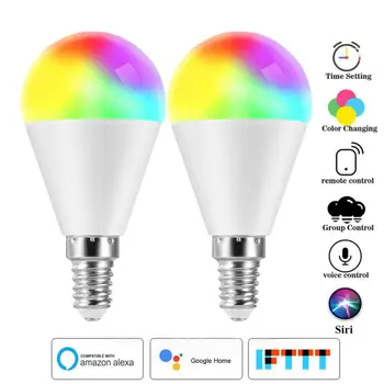 Cellphone WiFi Voice Control RGB Energy Saving Dimming LED Bulb Multicolor Smart Light Bulbs 6W E14 Dropshipping
Cellphone WiFi Voice Control RGB Energy Saving Dimming LED Bulb Multicolor Smart Light Bulbs 6W E14 Dropshipping