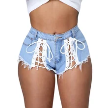 2021 Sexy Hollow Out Denim Shorts Bandage Micro Fringed Summer New Ripped Edge Club Party Female Skinny Short Jean Plus Size Y2k 
2021 Sexy Hollow Out Denim Shorts Bandage Micro Fringed Summer New Ripped Edge Club Party Female Skinny Short Jean Plus Size Y2k