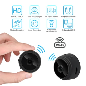 Mini Camera Recorders Wireless WiFi HD 1080P Night Vision Network Monitor Security Camer Mini Camera APP Monitor Cellphone lens
Mini Camera Recorders Wireless WiFi HD 1080P Night Vision Network Monitor Security Camer Mini Camera APP Monitor Cellphone lens